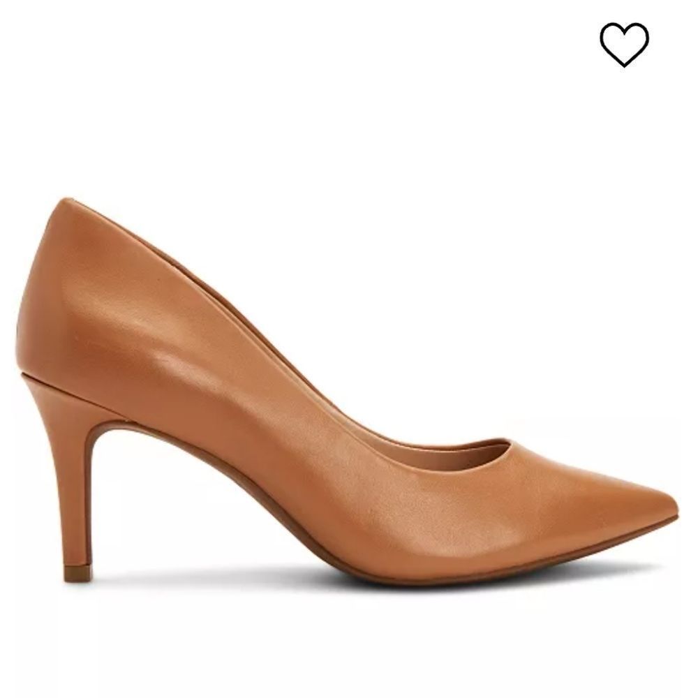 Trary Caramel Vegan 3.5" Heels NWOT Women's Sz. 10B